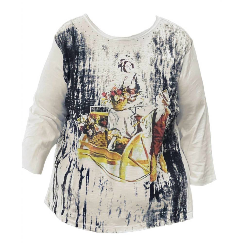NEW PAPERLACE reversible heart tee in off white